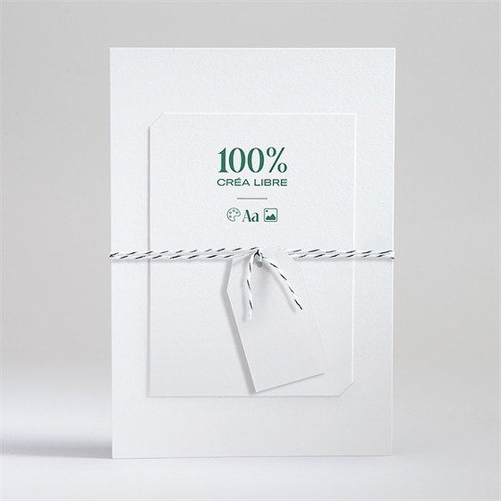 Faire-part mariage vierge superposé