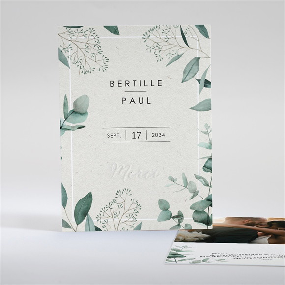 Remerciement mariage Sauvage réf.N28133