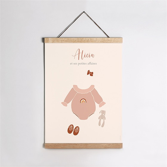 Affiche naissance enfantine