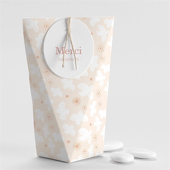 Boîte de dragées communion toujours plus haut etui