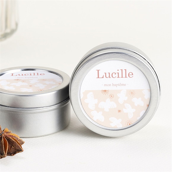 Bougie baptême l'Envolée argent réf.N3601353