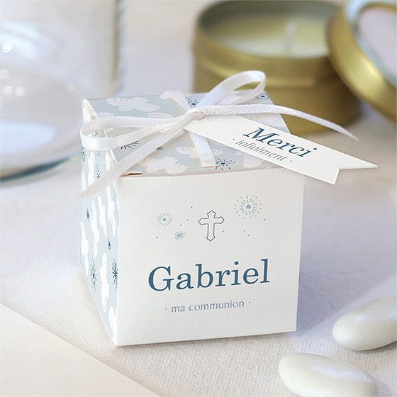 Boîte de dragées communion vertige
