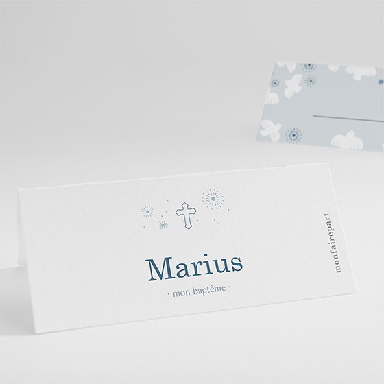 Marque-place baptême horizons