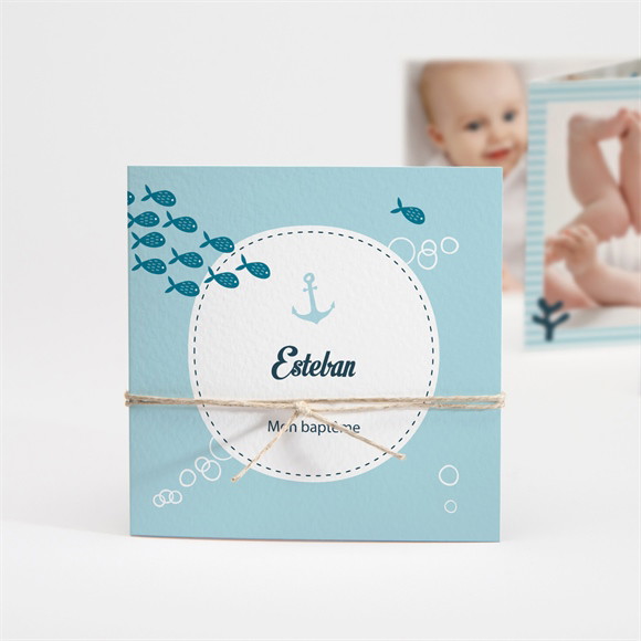 Faire-part de baptême Les petits poissons réf.N831170