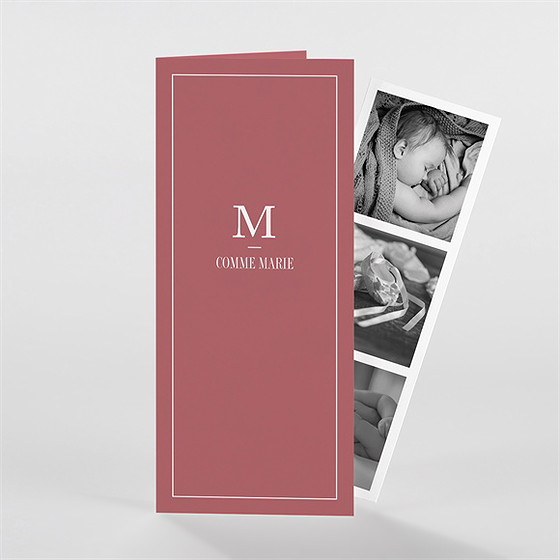 Faire-part de baptême polaroid chic ! photomaton