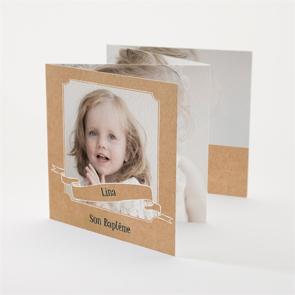 Faire-part de baptême Tout en Pictos accordéon réf.N831171