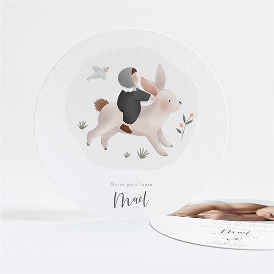 Faire-part naissance petite escapade ronde