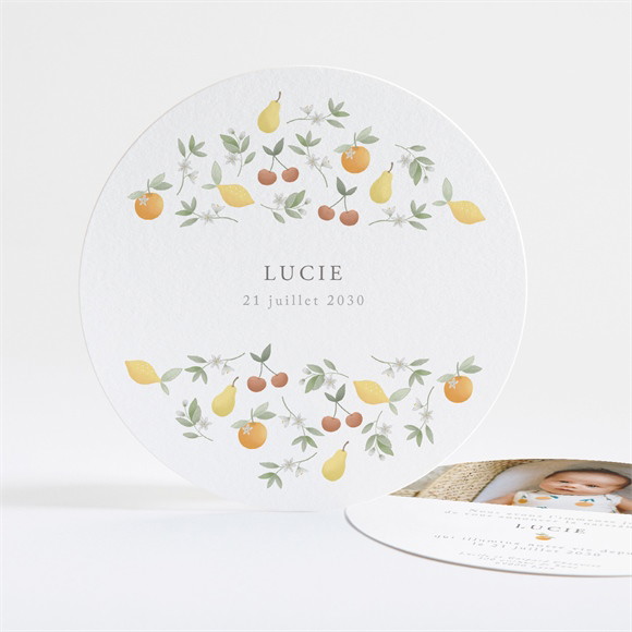 Faire-part naissance Poésie d'Eté - Rond réf.N321229