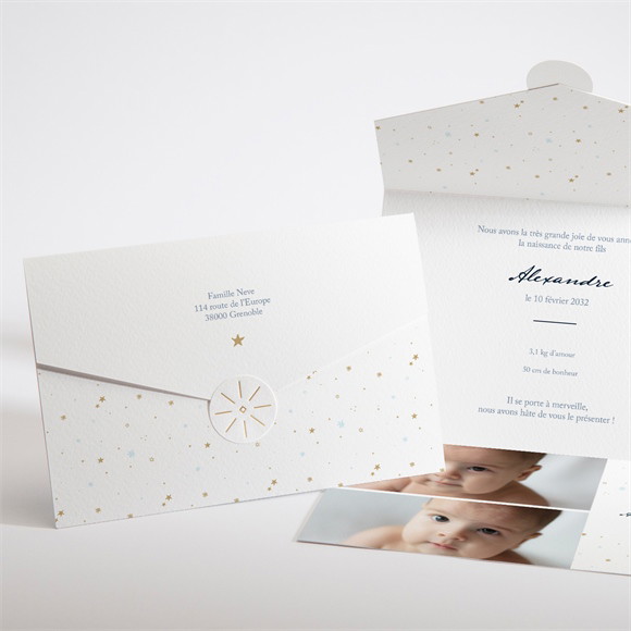 Faire-part naissance Étoile enveloppe réf.N97163