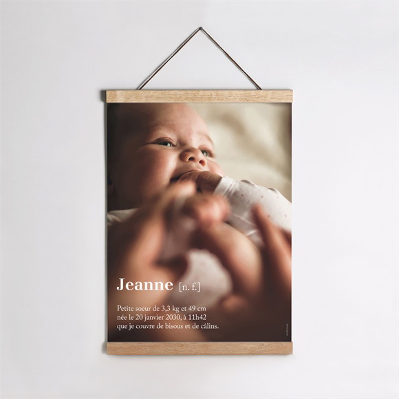 Affiche naissance Jolie Définition réf.N260120