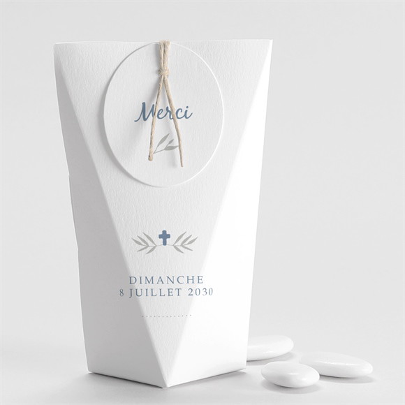 Boîte de dragées baptême Mosaïque de photos étui réf.N520278