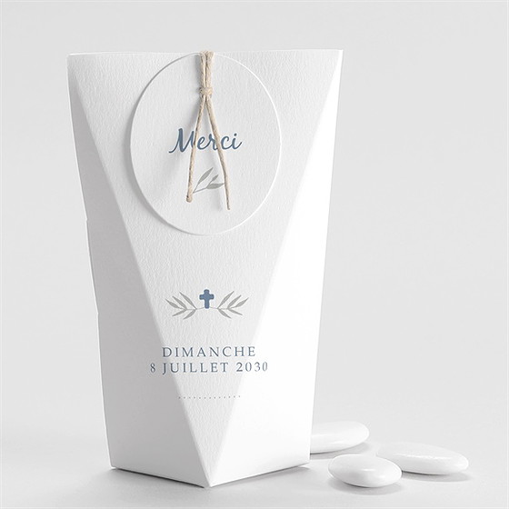 Boîte de dragées baptême mosaïque de photos étui