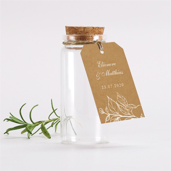 Mignonette mariage Belle découverte étiquette réf.N291346