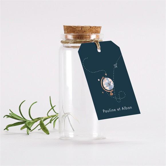 Mignonette mariage Notre Passeport étiquette réf.N291351