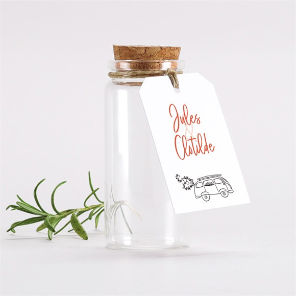 Mignonette mariage Douceur Champetre étiquette réf.N291378