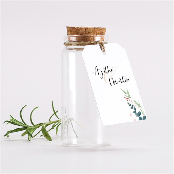 Mignonette mariage Bouquet ardent étiquette réf.N291393