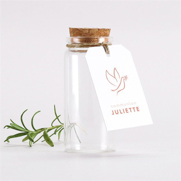 Mignonette communion Colombe dorée étiquette réf.N291382