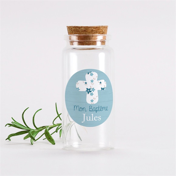 Mignonette baptême Noeud et croix sticker réf.N3601394