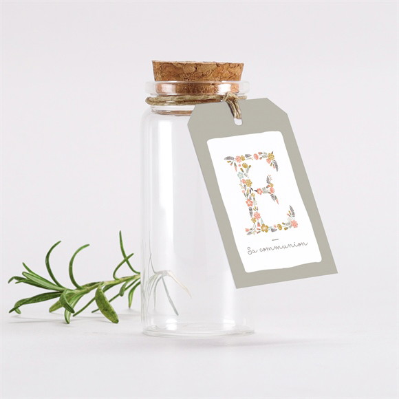 Mignonette communion Signature Florale étiquette réf.N291399