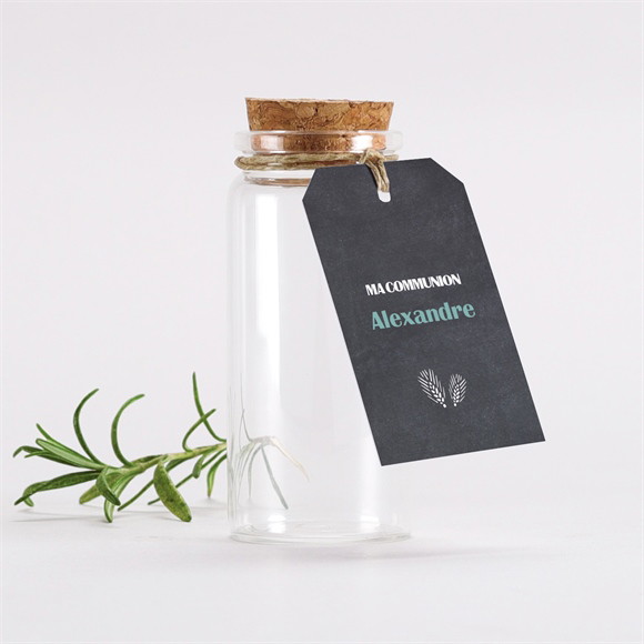 Mignonette communion Sacrement élégant étiquette réf.N291409