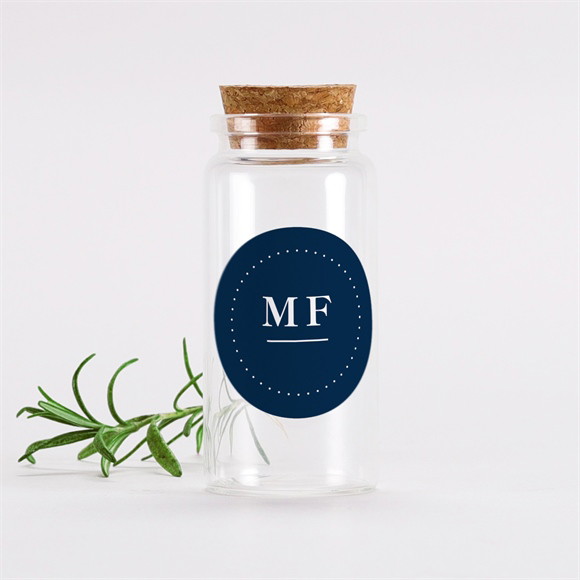 Mignonette mariage Bleu romantique sticker réf.N3601453