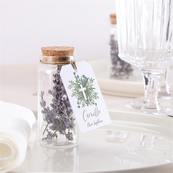 Mignonette baptême grâce étiquette