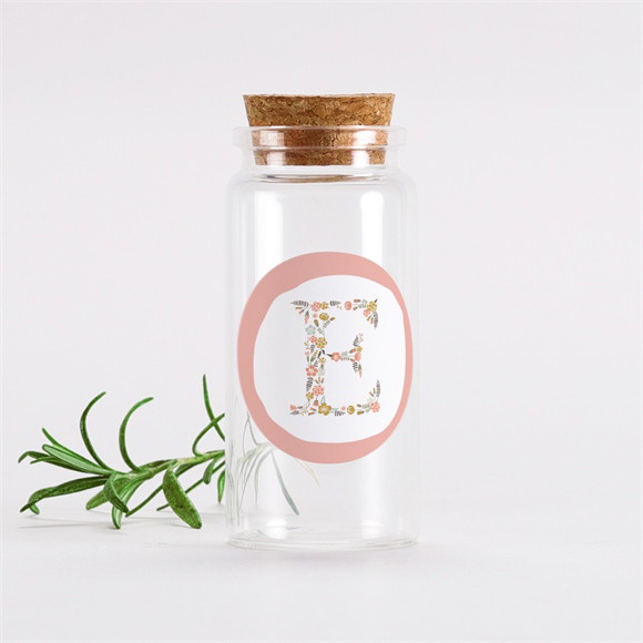 Mignonette baptême Initiales à motifs sticker réf.N3601425