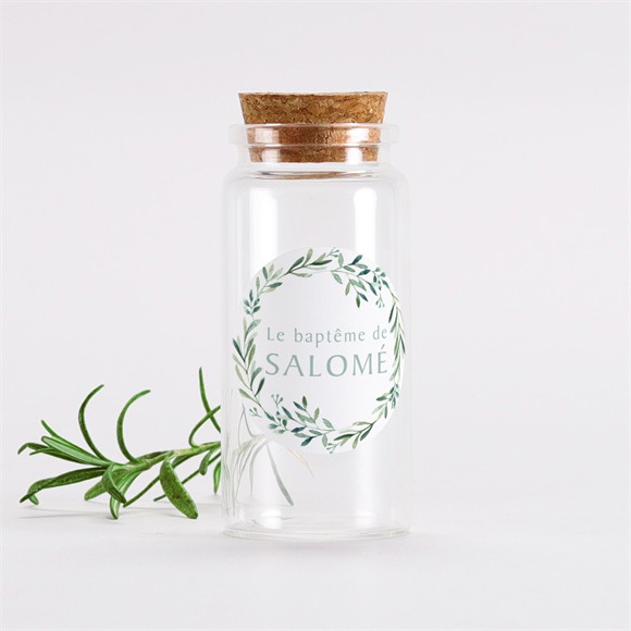 Mignonette baptême Feuilles et Or sticker réf.N3601427