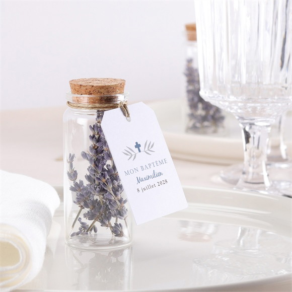 Mignonette baptême Mosaïque de photos étiquette réf.N291419