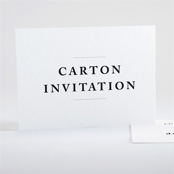 Carton d'invitation mariage date gravée