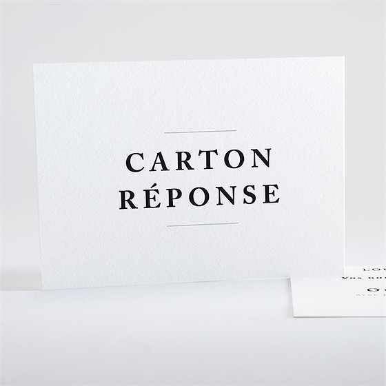 Carton réponse mariage date gravée
