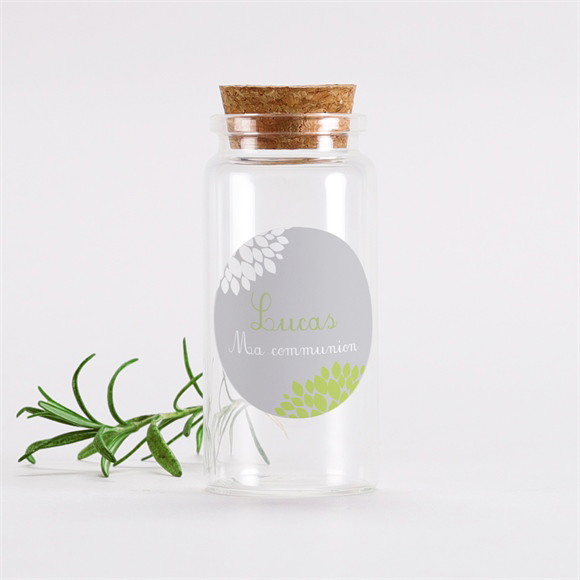 Mignonette communion Cadre gris et lumière sticker réf.N3601475