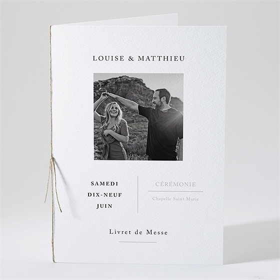 Livret de messe mariage date gravée