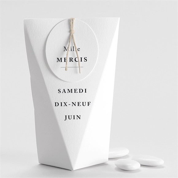 Boîte de dragées mariage Date gravée étui réf.N520289