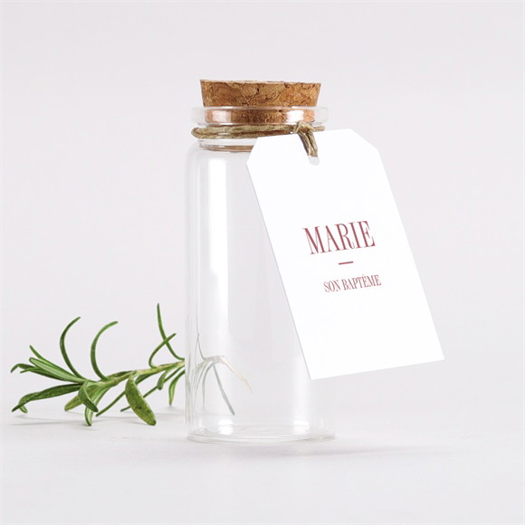 Mignonette baptême Polaroid chic ! Étiquette réf.N291420