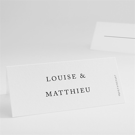 Marque-place mariage date gravée