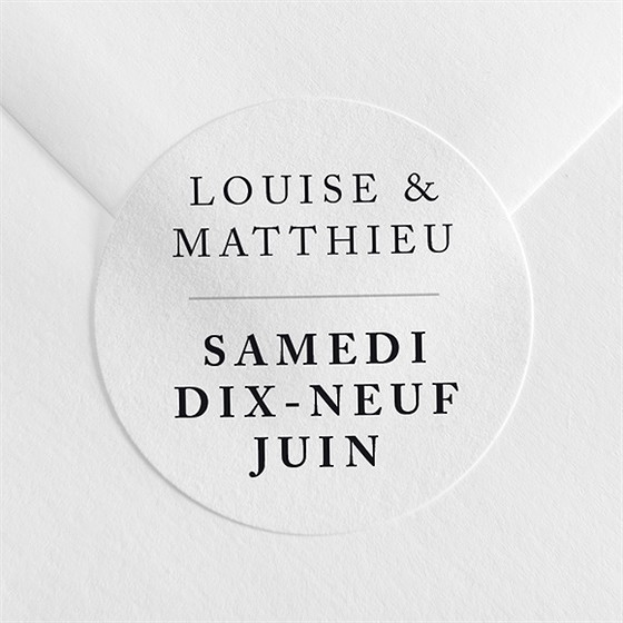 Sticker mariage date gravée