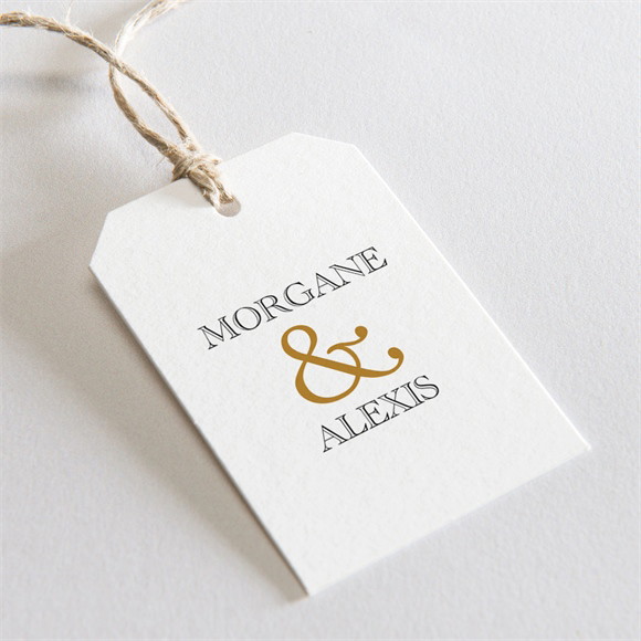 Etiquette mariage Lettre moderne réf.N291474