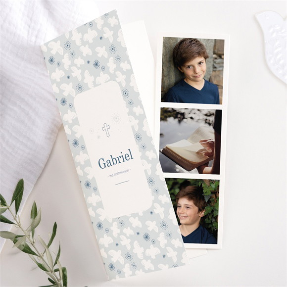 Faire-part communion Vertige photomaton réf.N981144