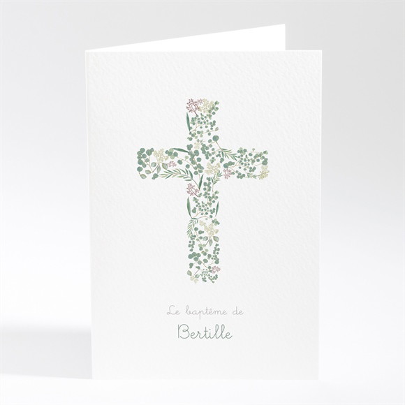 Faire-part de baptême Belle Journée plié réf.N401883
