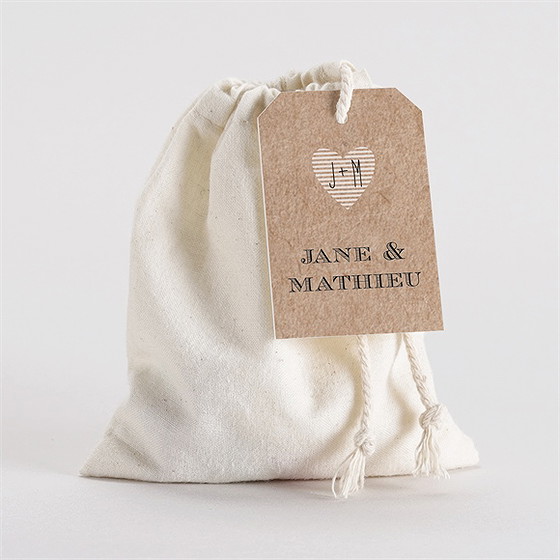 Pochon mariage  kraft en folie