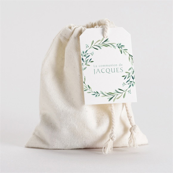 Pochon communion Végétal et dorure réf.N291482