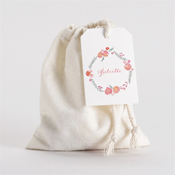 Pochon communion Couronne aquarelle réf.N291483