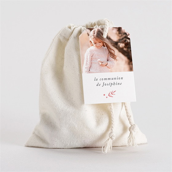 Pochon communion cuivré végétal