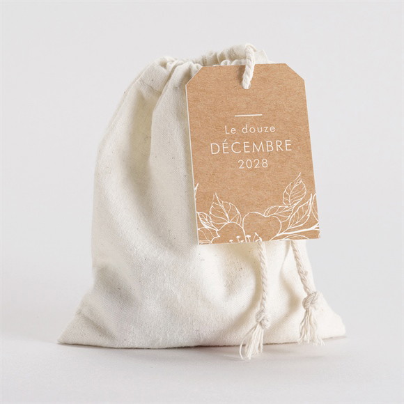 Pochon baptême Gravure sur kraft réf.N291539