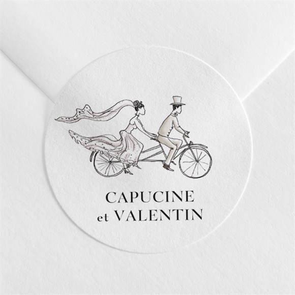 Sticker mariage Vélo au vent ! réf.N3601493