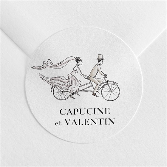 Sticker mariage vélo au vent !