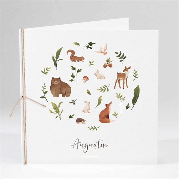 Faire-part naissance Joyeux Compères carré plié réf.N451410