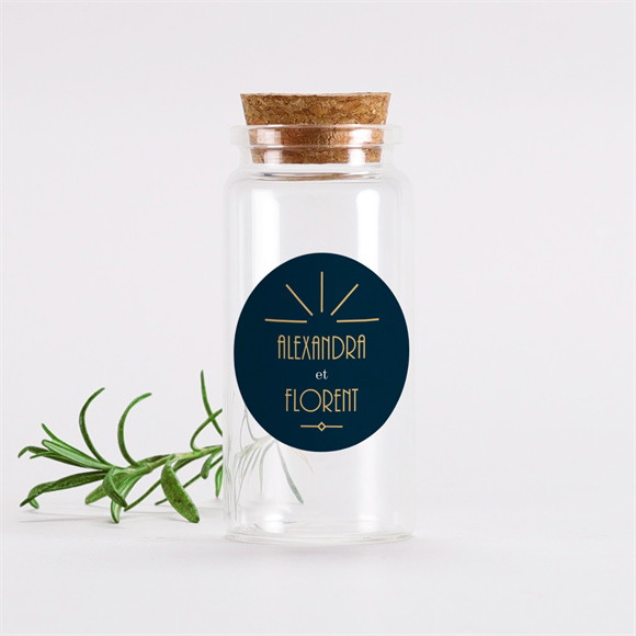 Mignonette mariage Art déco sticker réf.N3601496