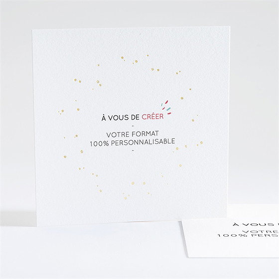 Faire-part naissance vierge 100% dorure